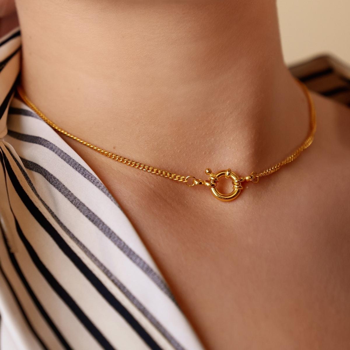 Buy Gold Initial Pearl Necklace for Women, 14K Gold Plated Paperclip Link  Chain Necklace Choker Toggle Clasp Necklace Dainty Pearl Chain Necklace  Initial Pendant Necklaces for Women Gold Jewelry Gifts Online at