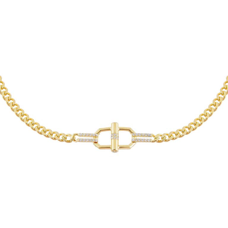 Toggle Charm Chunky Chain Necklace